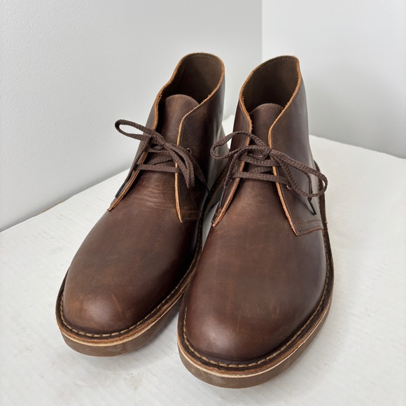Clarks Bushacre 2 Chukka Boots Men's Size 15 Brown Leather Cushion Comfort  NWOB - Picture 12 of 15